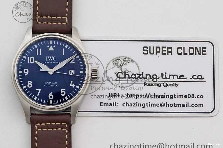 MIROTIME 0502 Mark XVIII IW327010 SS M+F 1:1 Best Edition Blue Dial on Brown Leather Strap A Resilient 7051